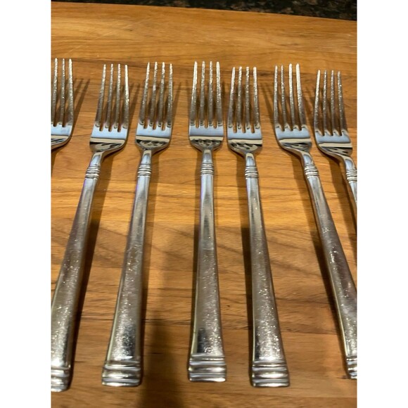 7 Cambridge Codie pattern Stainless steel Flatware dinner forks - Picture 4 of 5